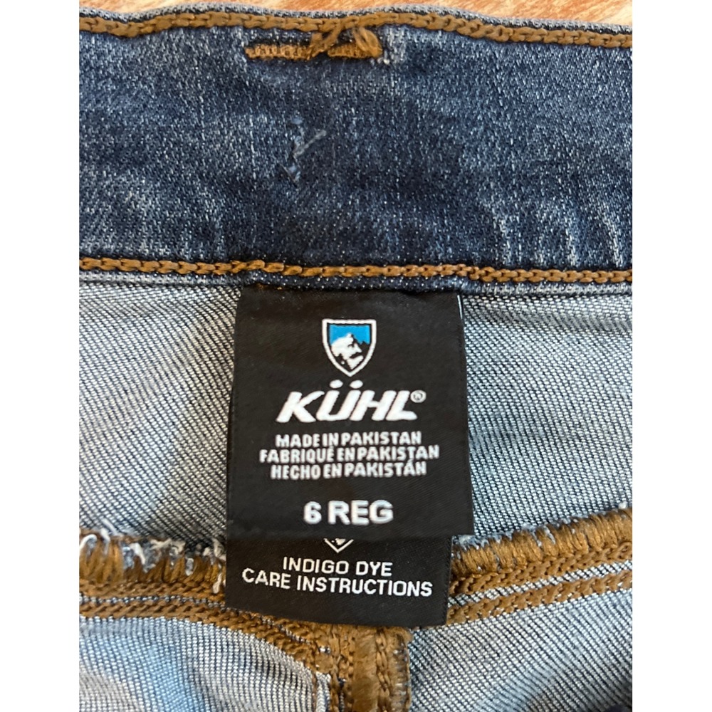Kuhl Women's Size 6 Regular Straight Leg Stretch Denim Jeans Blue Indigo Wash - Picture 3 of 10